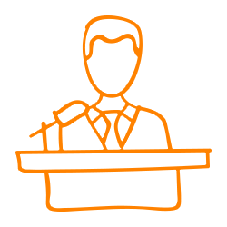 Presenter doodle icon